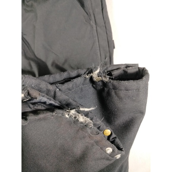 Carhartt Bib Overalls Mens 40 Black R33 Insulated Quilted Workwear Double Knee - Picture 5 of 12